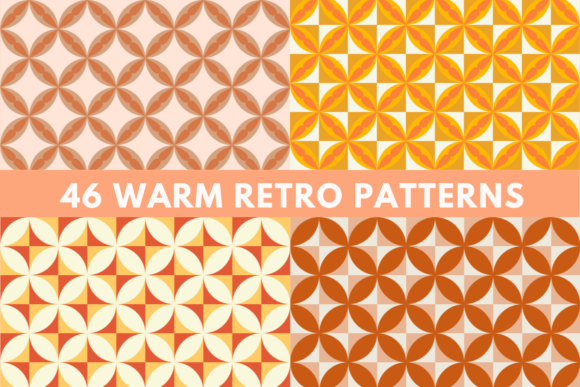 46 Warm Retro Patterns: Timeless Fall-Inspired Digital Design Assets