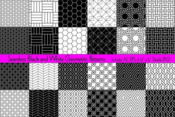 Black and White Seamless Vector Patterns: A Practical Resource for Design Consistency and Versatility