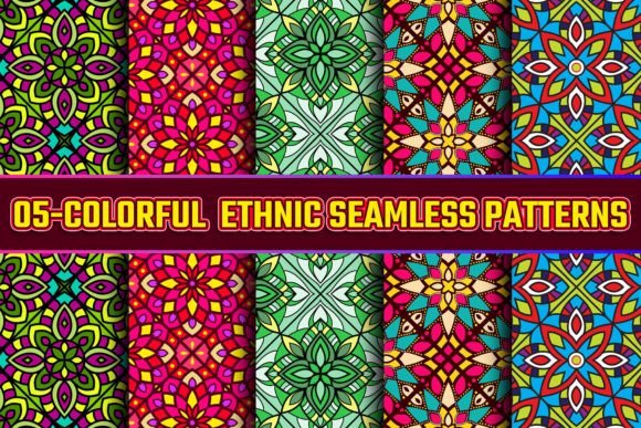 Colorful Ethnic Seamless Patterns