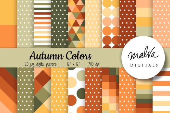 Fall Colors Geometric Patterns