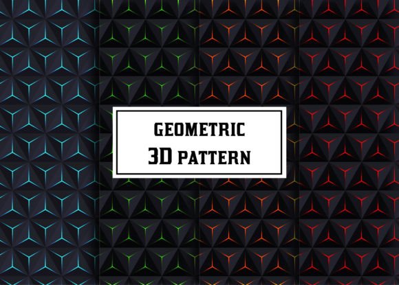 Geomtric 3D Digital Paper Patterns