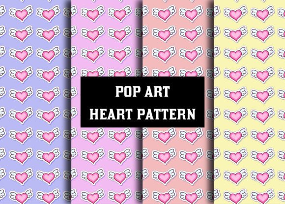 Heart Doodle Digital Paper Patterns: Vibrant, Versatile & Ready-to-Use Pop Art Designs