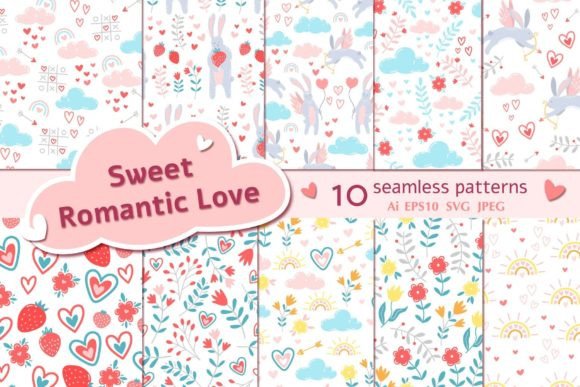 Sweet Romantic Love Patterns Collection