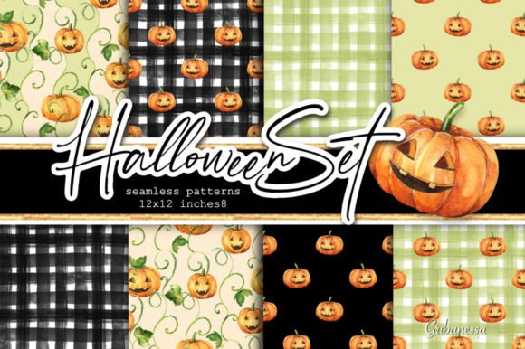 Watercolor Halloween Patterns